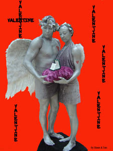 angels and romance living statues 2