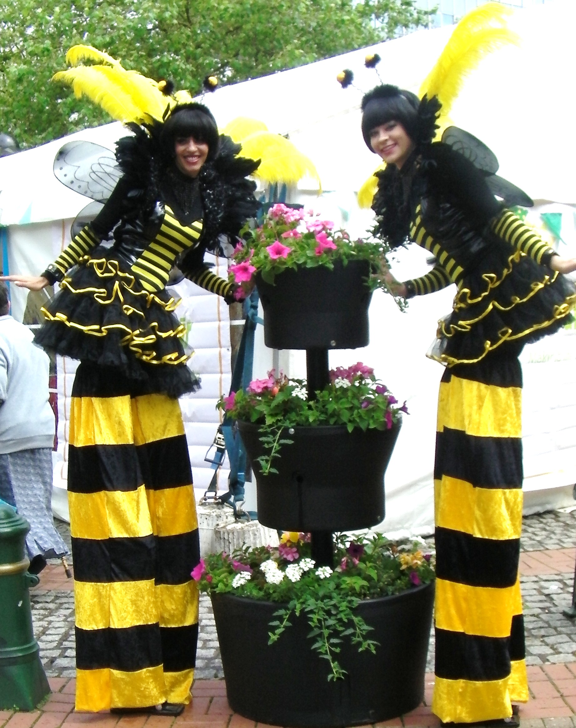 animals and creatures stilt walkers