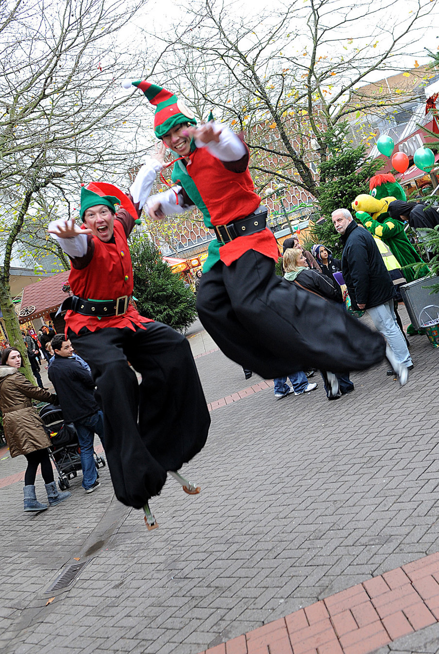 bouncy stilts stilt walkers